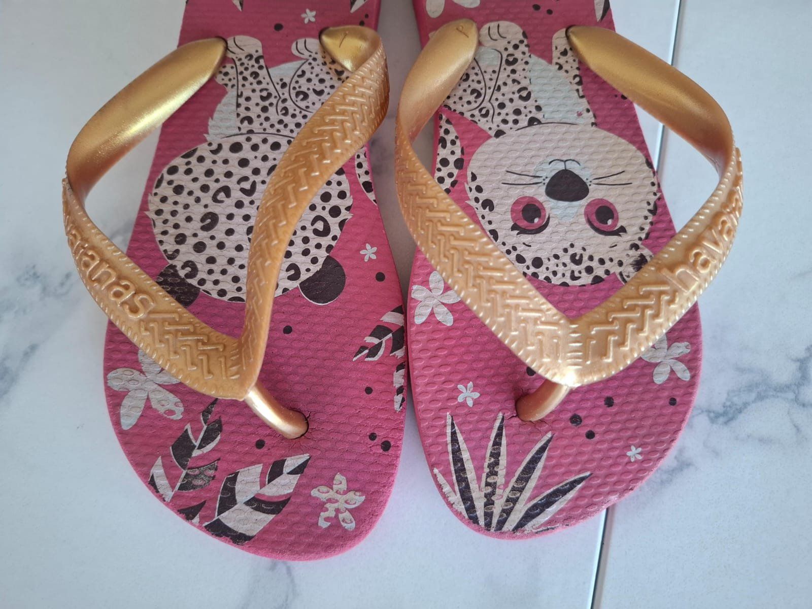 Havaianas Scarpe per ragazze: Havaianas Flipflops Pink Leopard Gr.EUR 35-36 – Usato da Massagno venduto da Michaela.F 1