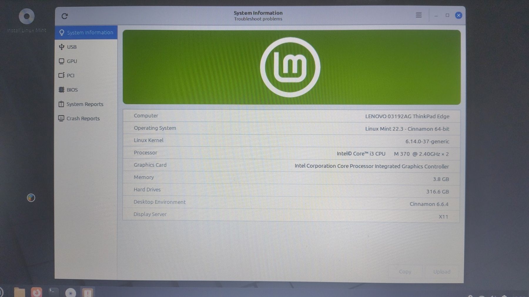 Lenovo Notebook: Lenovo Thinkpad Edge, Linux Mint 22.3, Top Zustand! – Usato da Brütten venduto da Gregorch 1