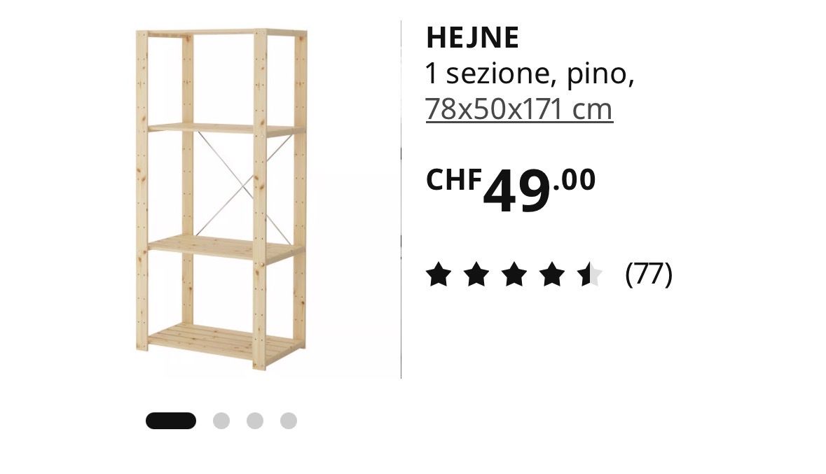 Scaffali: Ikea Wood Shelving Unit – Usato da Thalwil venduto da emanespoli 3