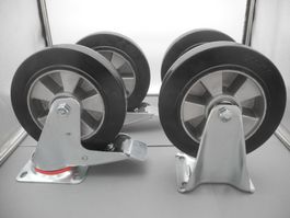 4x Schwerlastrollen Lenkrollen Räder Container 400kg pro Rad