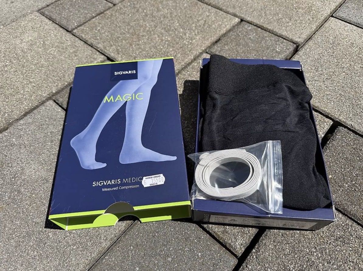 Sigvaris Calze & Collant: Sigvaris Magic Kompressionsstrumpf schwarz Grösse S – Usato da St. Stephan venduto da Tanja46
