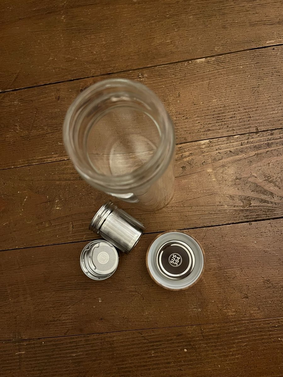 Borracce & Thermos: Glasflasche mit Teesieb – Nuovo (secondo la descrizione) da Spiegel b. Bern venduto da oli_byg8 2