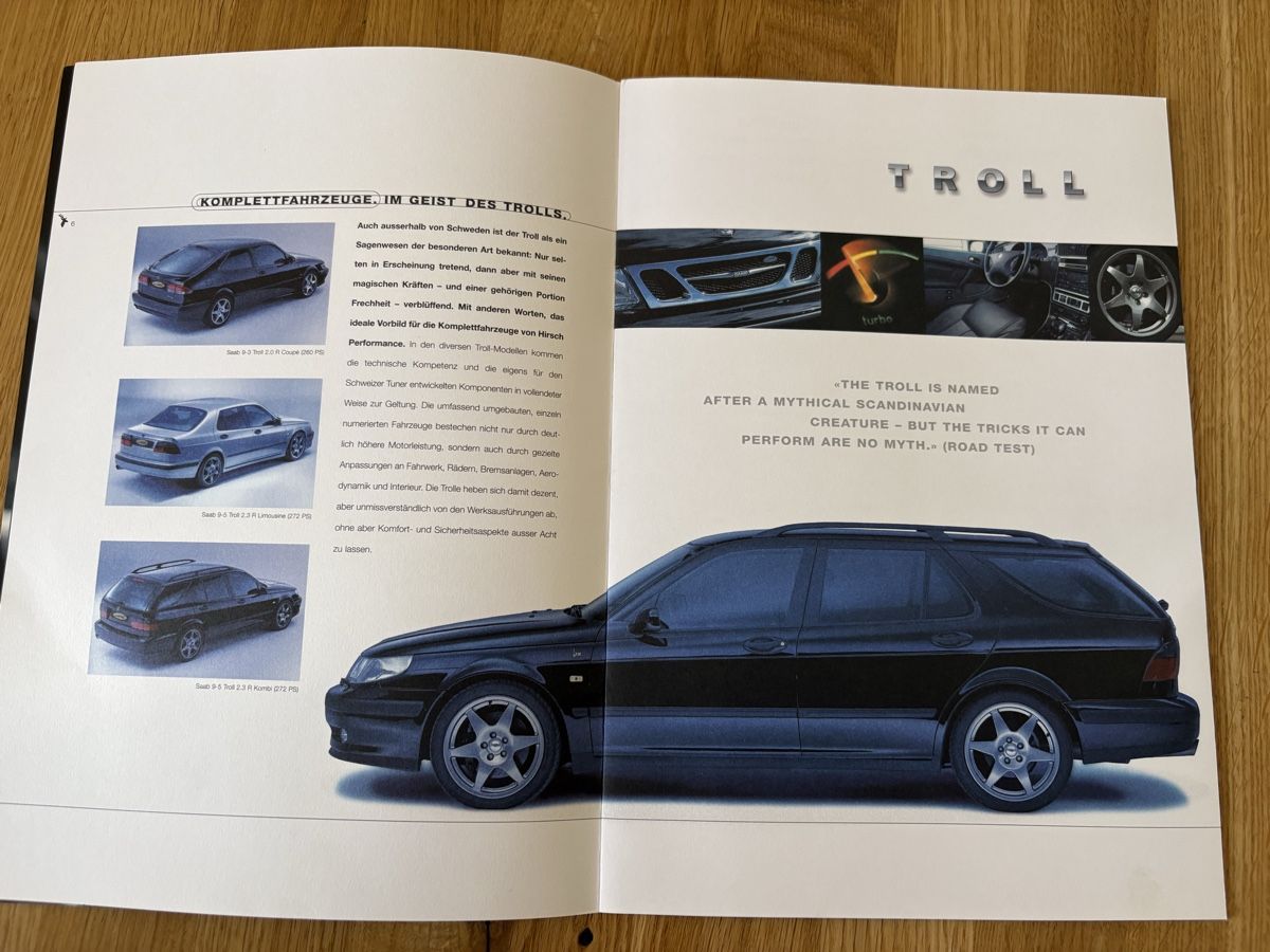 Saab Dokumente: Hirsch Performance Broschüre SAAB 9-3/9-5  – Gebraucht aus Rikon im Tösstal von Spellbinder 4