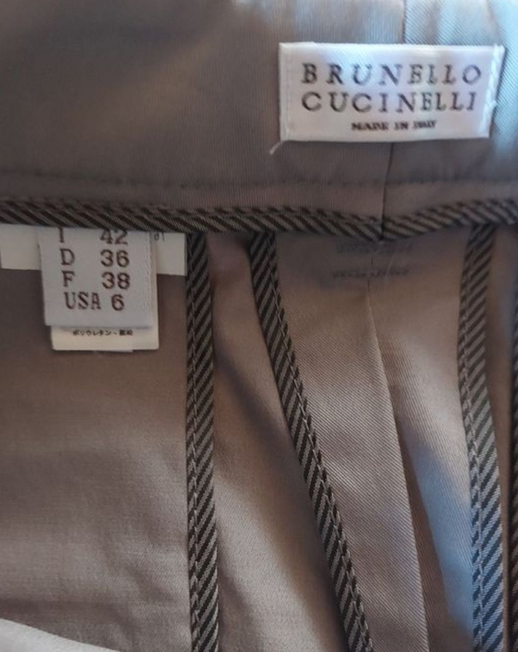 Brunello Cucinelli Pantaloni: Brunello Cucinelli Hose, hellgrau, Gr. 36 - Top Zustand! – Usato da Münchenstein venduto da luksack 3