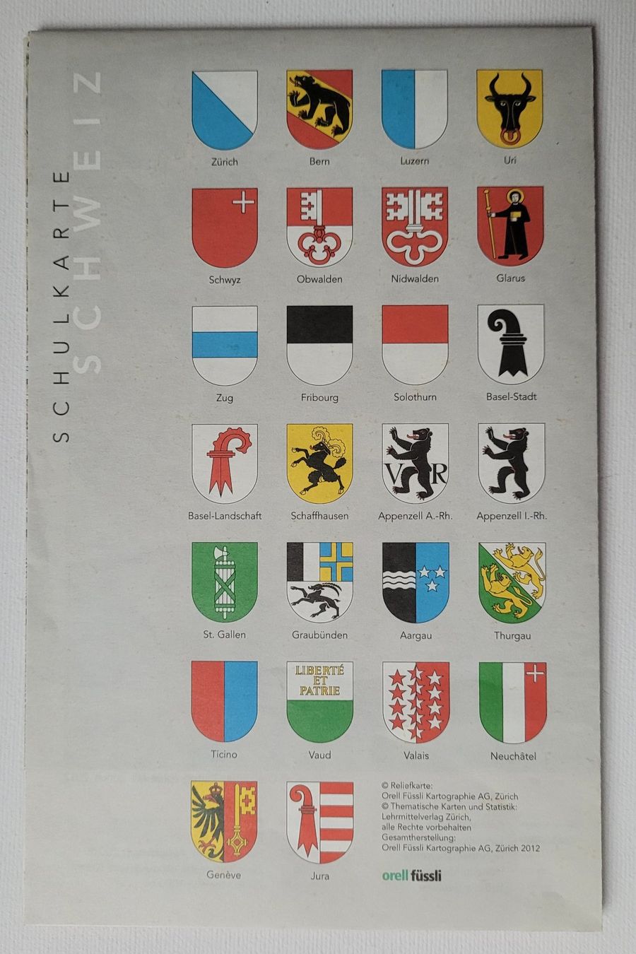 Cartine & Atlanti: SCHULKARTE SCHWEIZ – Usato da Neftenbach venduto da Mador6 1