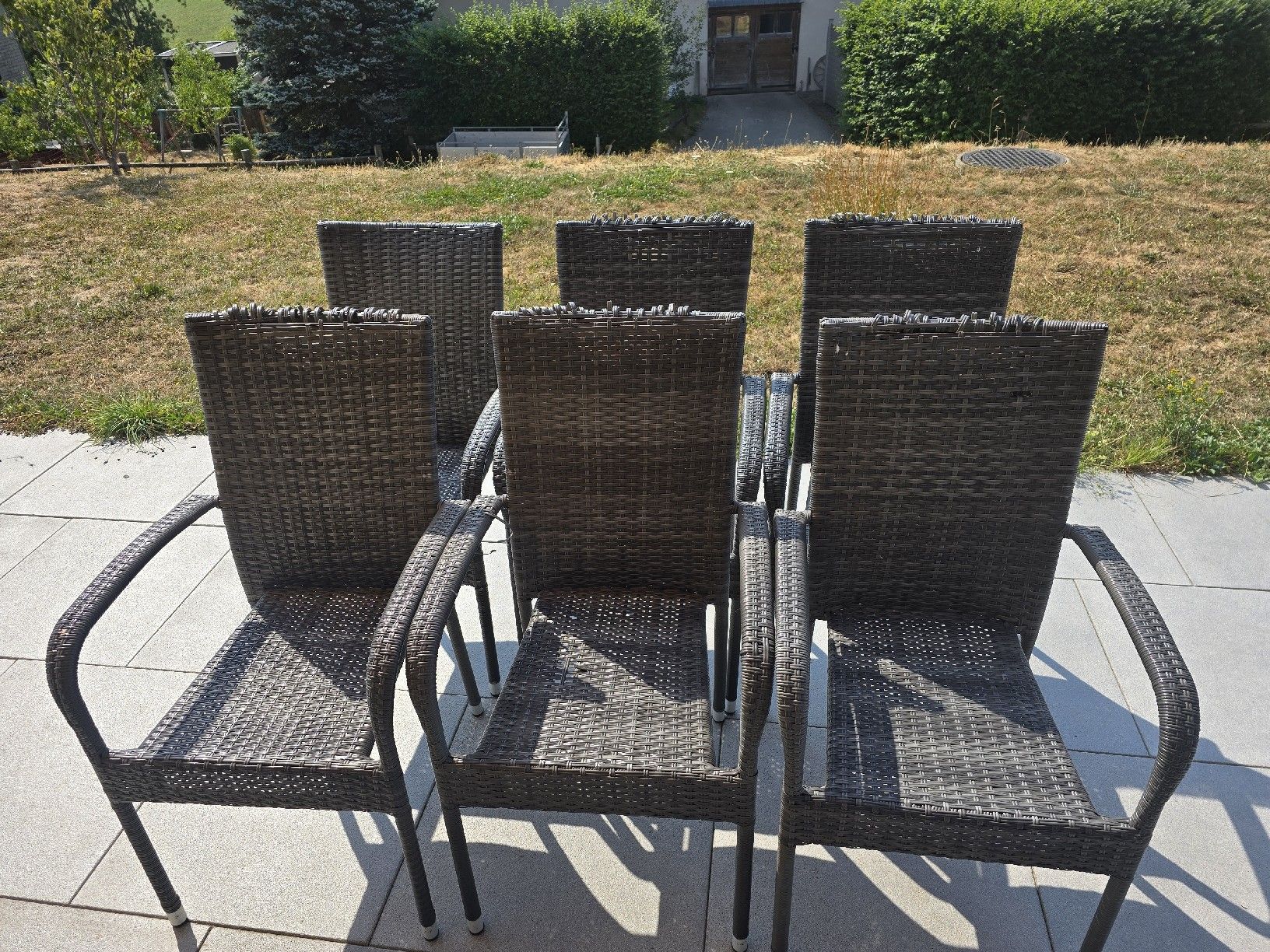 Tischset: Ensemble de jardin table et 6 chaises état usé – Gebraucht aus Cerneux-Péquignot von prosat 1