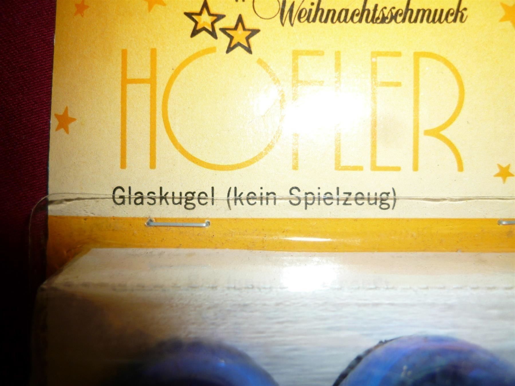 Tutte le decorazioni: 12 Weihnachtskugeln Christbaumschmuck  Höfler original Glas – Nuovo e nell'imballaggio originale da Luzern venduto da Weihnachtsschmuck 1