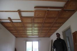 22.7 m2 schönes Massivholztäfer Kirsche - Fichte