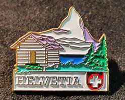 GG568 - Pin Switzerland HELVETIA Matterhorn Haus Wald See