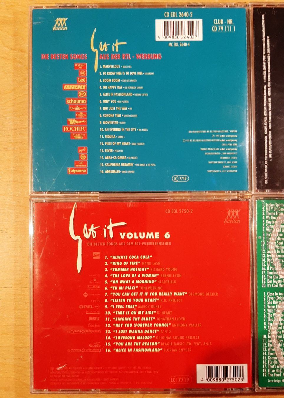 CD: Get It 1 + 5 + 6, Superhits Werbung, 4x Compilation Sampler – Usato da Amriswil venduto da Celini3 2
