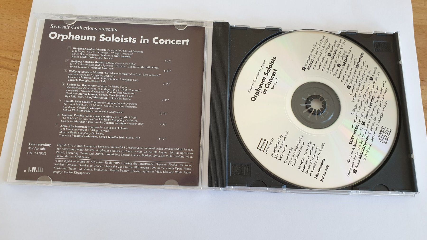 CD: Orpheum Soloists in Concert. – Usato da Goldach venduto da armando_r 2