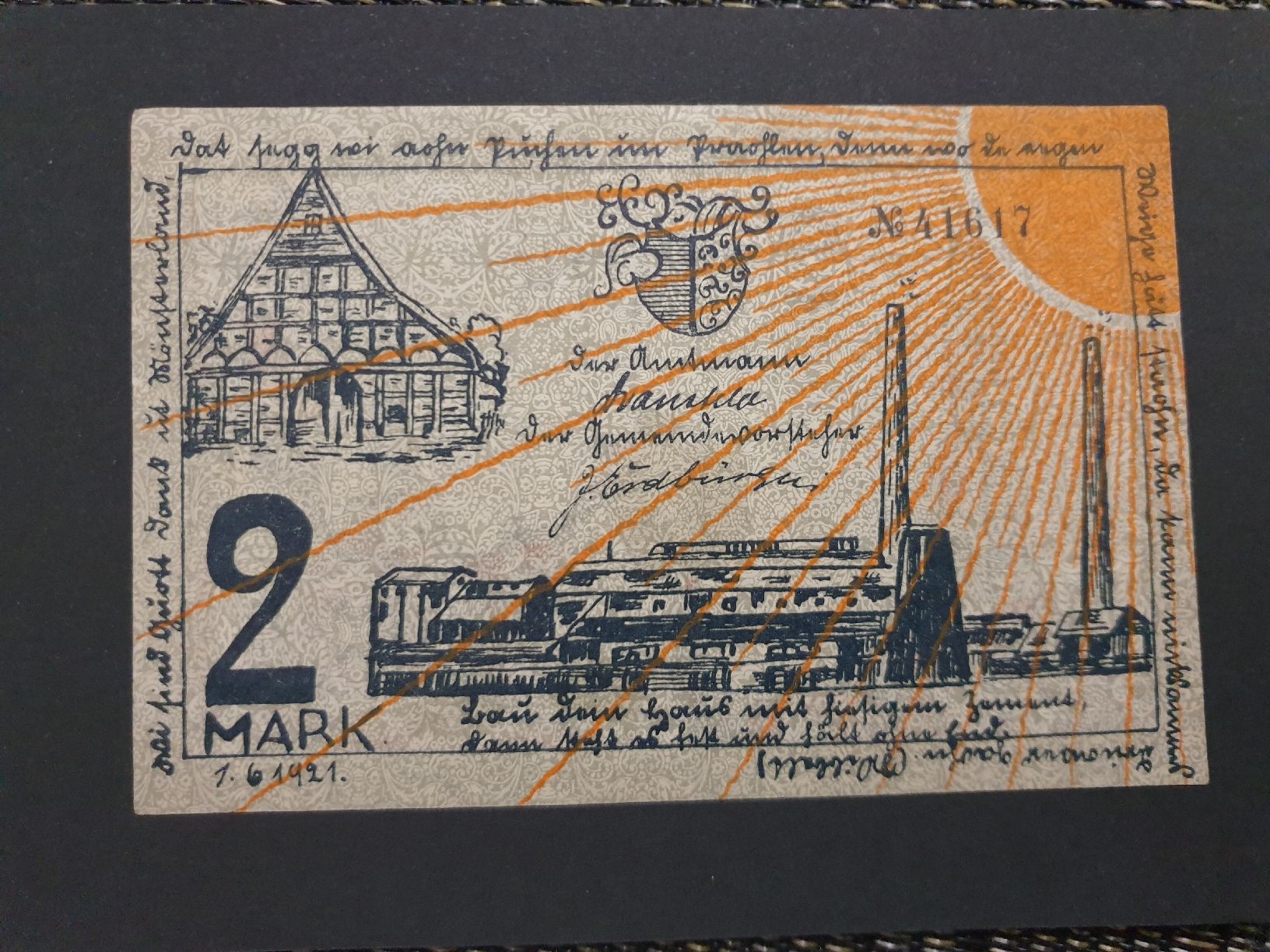 Banknoten: D.R Notgeld Ennigerloh 1921 2 mark – Gebraucht aus Versoix von rucio