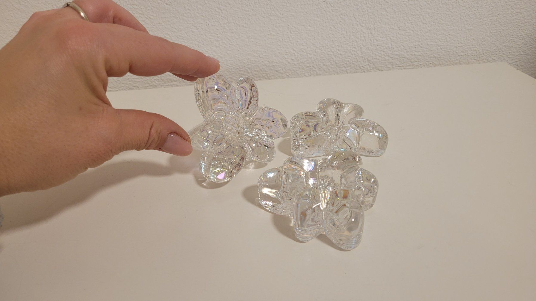 Portacandele: Set Kerzenhalter Glas Aurora Borealis – Usato da Schaan venduto da car_wrv2 1
