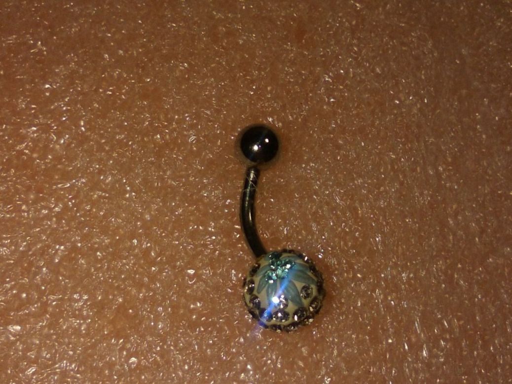 Gioielli per piercing: bauchnabel piercing,,,weiss und hellblau kristall – Nuovo (secondo la descrizione) da Basel venduto da bijoutrie_4