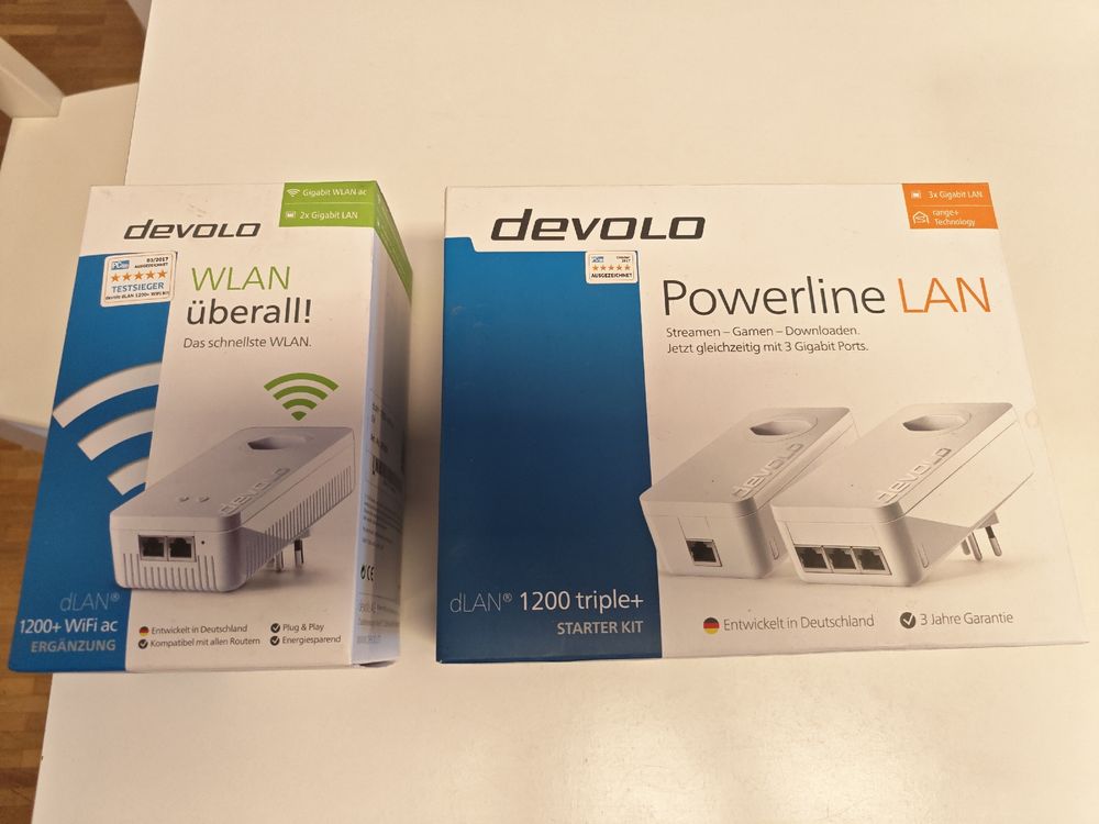 Devolo Powerline Lan 1200 Triple+ Starterkit und Ergänzung (Neu und ...