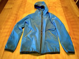 Salewa Kinder Softshelljacke Gr. 140 blau Kapuze