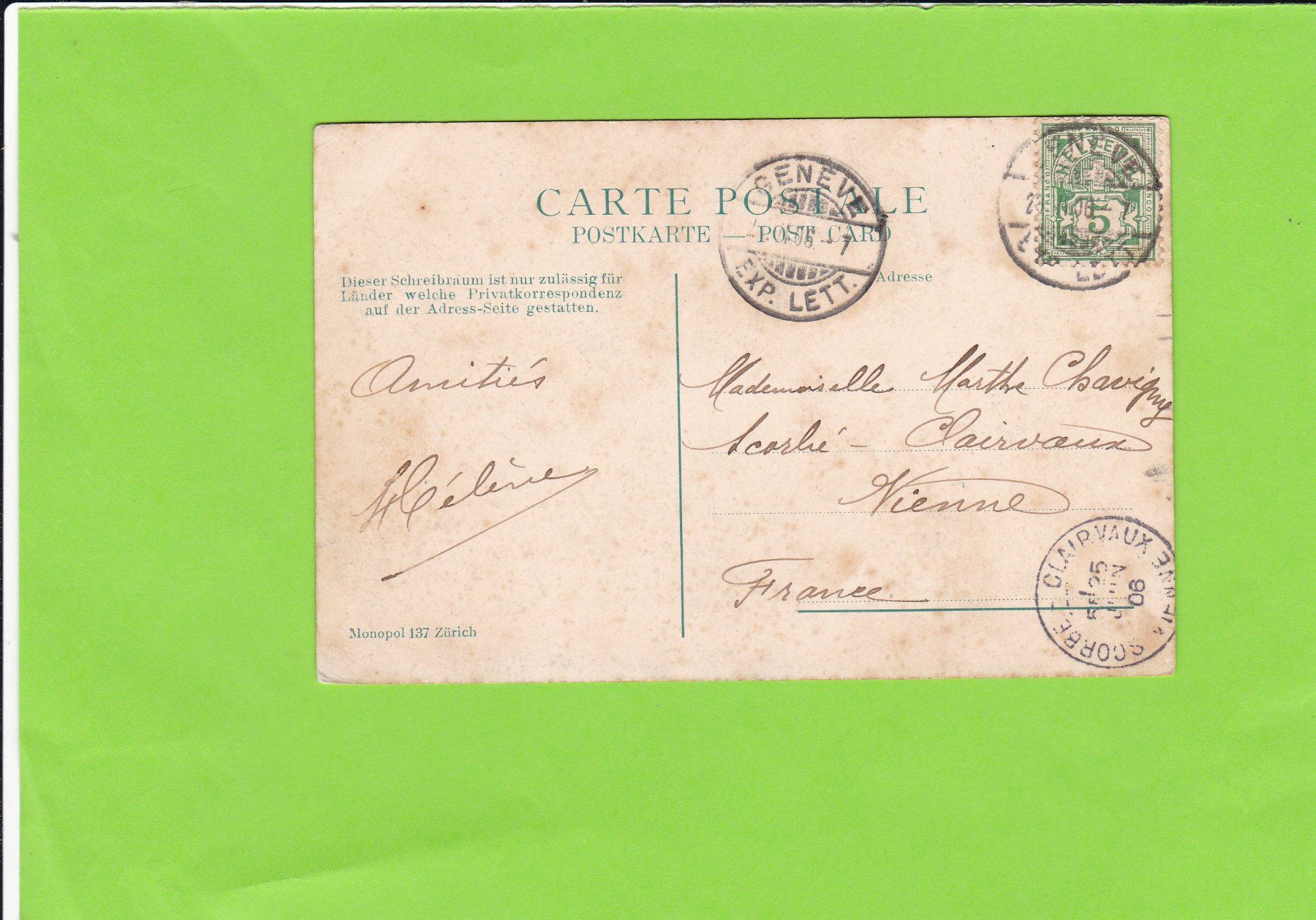 Cartoline postali: Grüsse aus dem Berner Oberland – Usato da St. Peterzell venduto da neckertal 1