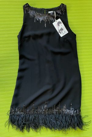 LAST CHANCE! NEW Oasis Cocktail Kleid Pailetten Federn