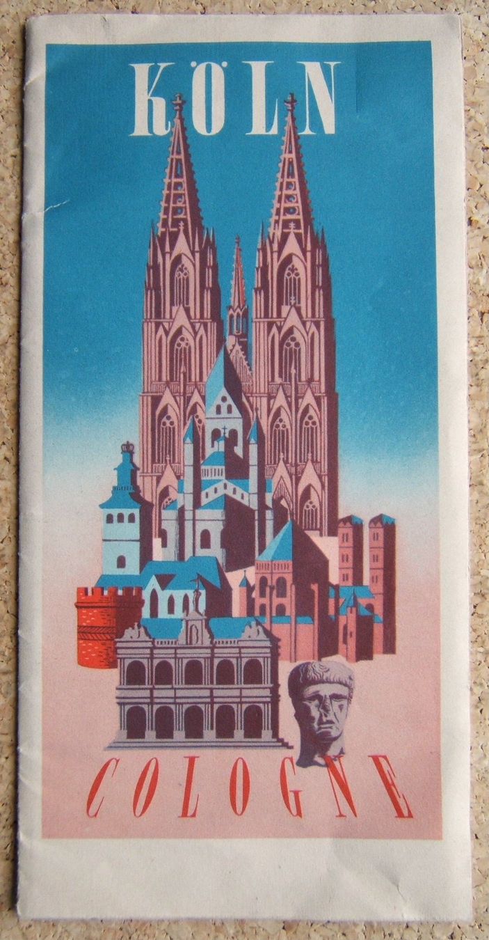 Cartine & Atlanti: STADTPLAN VON KÖLN / COLOGNE 1952 – Usato da Brunnen venduto da Nonne04