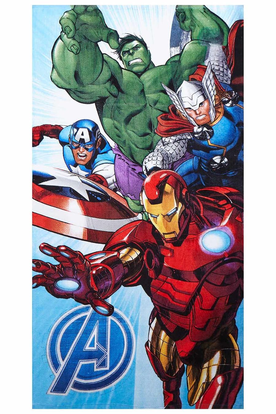 Badetücher: Marvel Avengers Handtuch mit Captain America, Hulk, Thor... – Neu und originalverpackt aus Löbau von Krocoworld