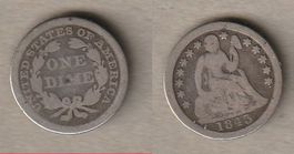 USA, Dime 1843 o. Mzz