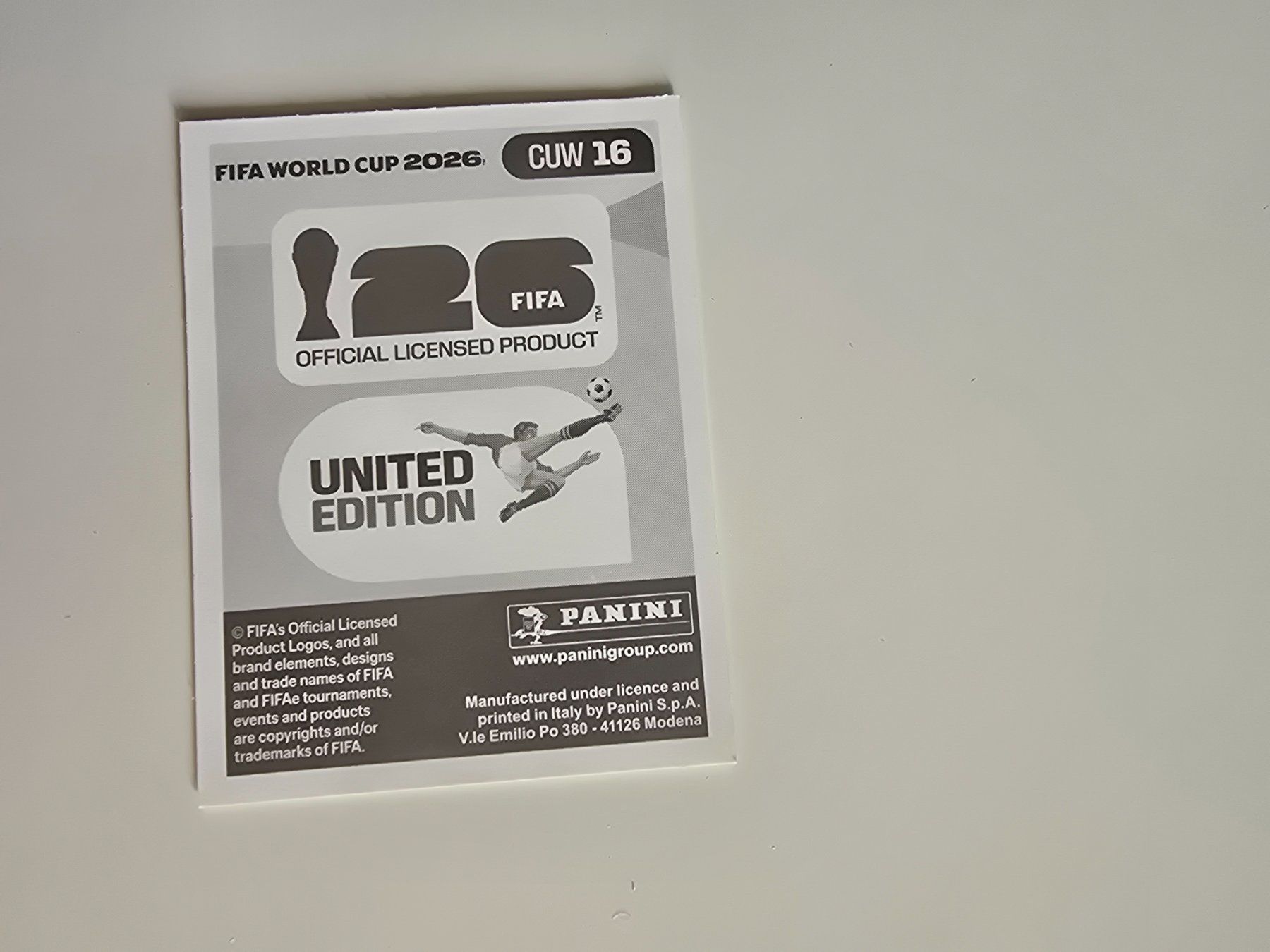 Panini Carte collezionabili: Panini WM 26 - CUW 16 – Nuovo (secondo la descrizione) da Tennwil venduto da mal_2fhf 1