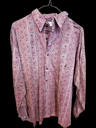 Chemisiers: Rosa Gemustertes Button-Down Baumwollhemd - Größe XL/42 – D'occasion à Zug par vinokilo 1