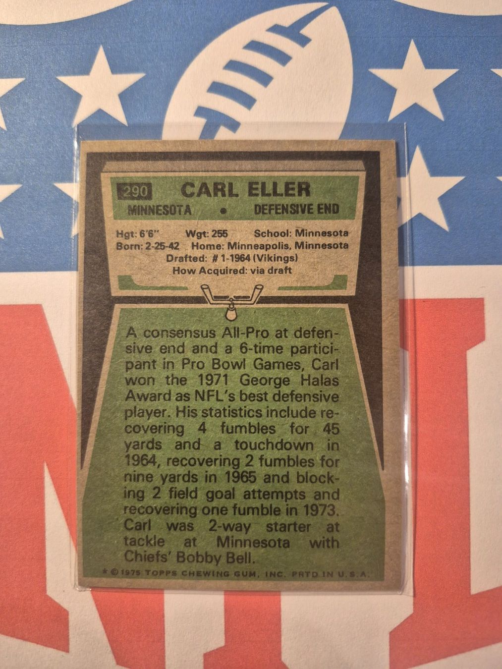 NFL Carte collezionabili: NFL Carl Eller Minnesota Vikings – Usato da Treiten venduto da Sauber73 1