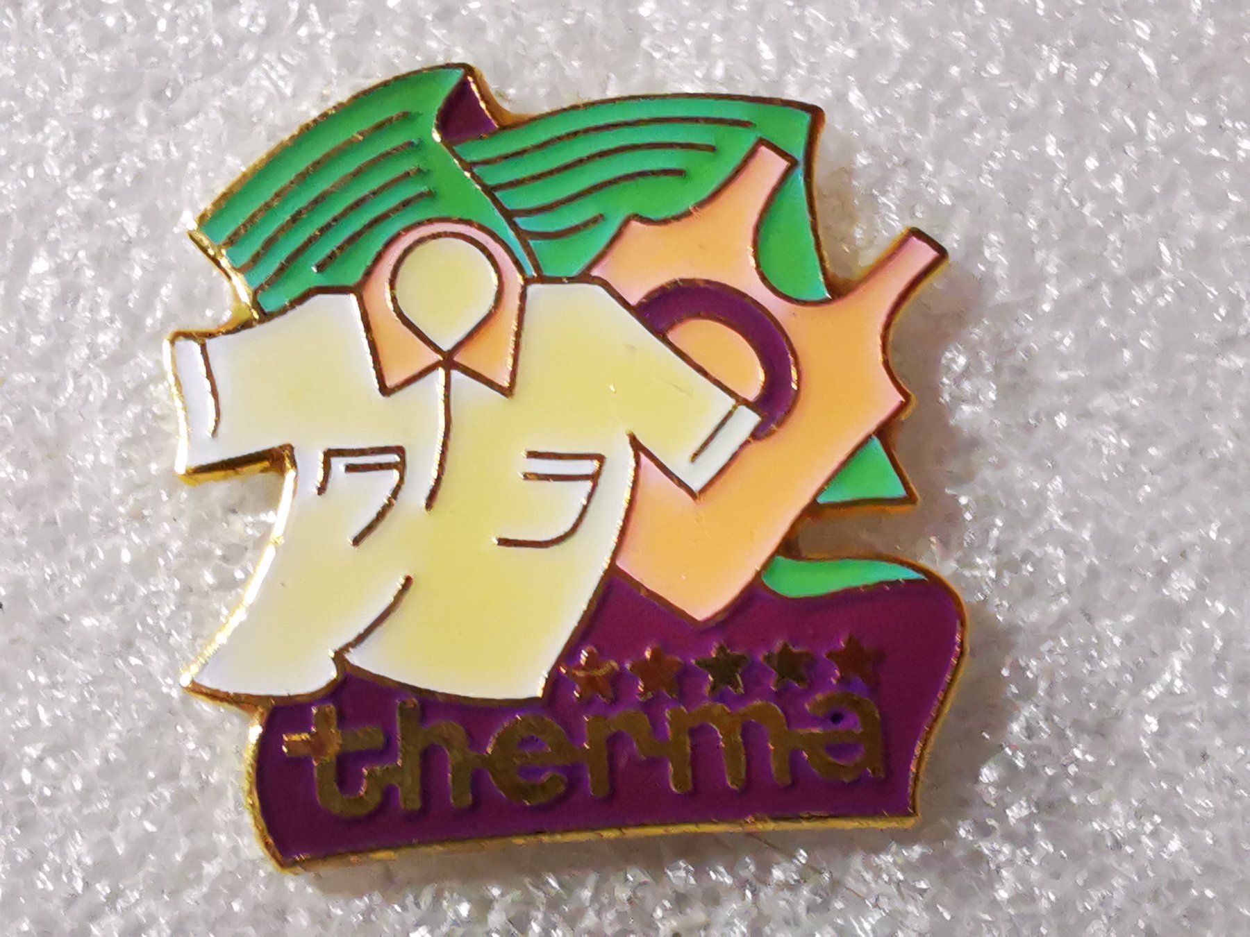 Placchette & Badge: Ansteckpin 161: Therma – Usato da Oppligen venduto da Pin-Fall-Shop