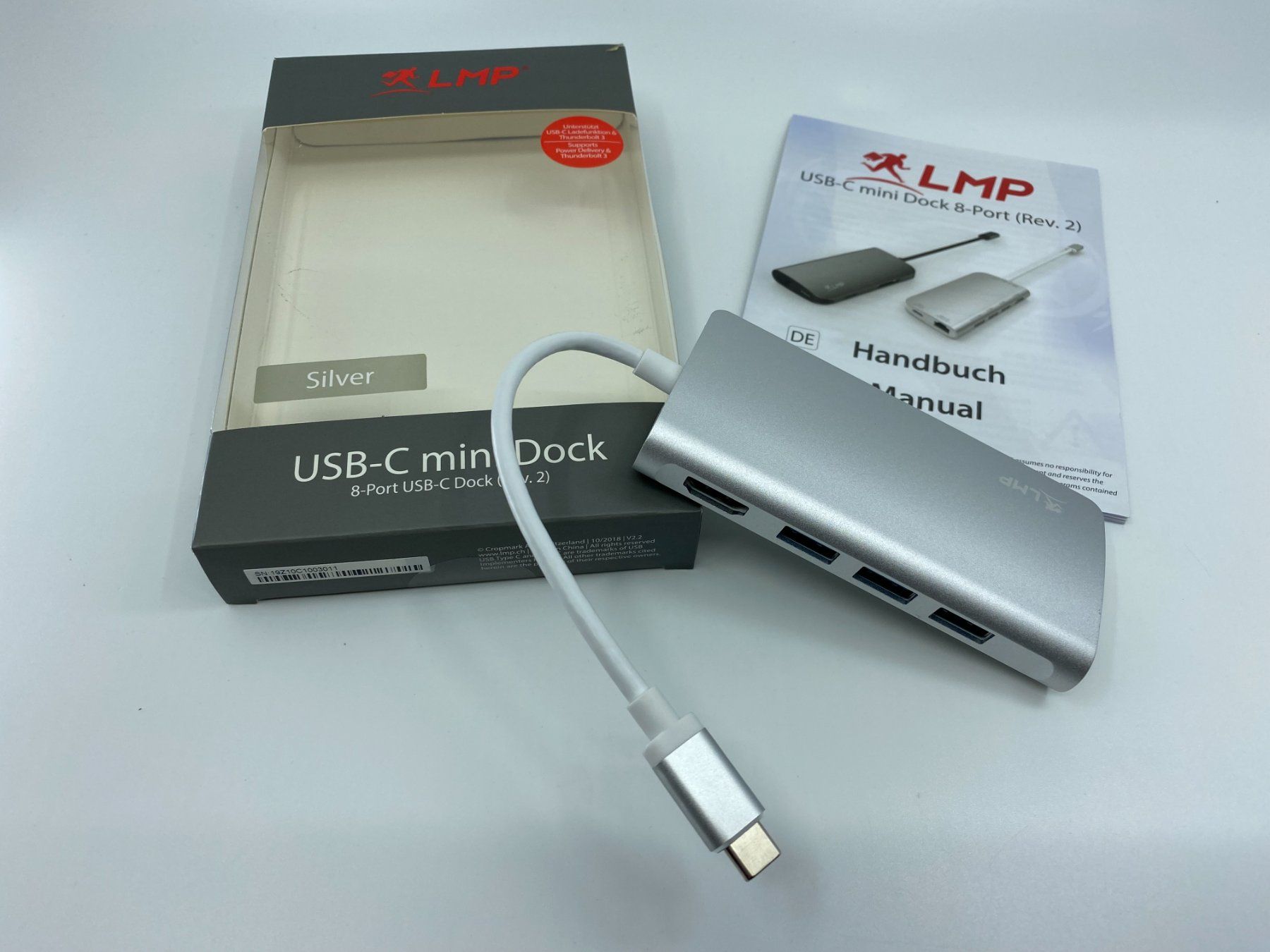 Docking station: LMP Dockingstation USB-C Travel Dock Silber – Nuovo (secondo la descrizione) da Langwiesen venduto da Restposten-24 1