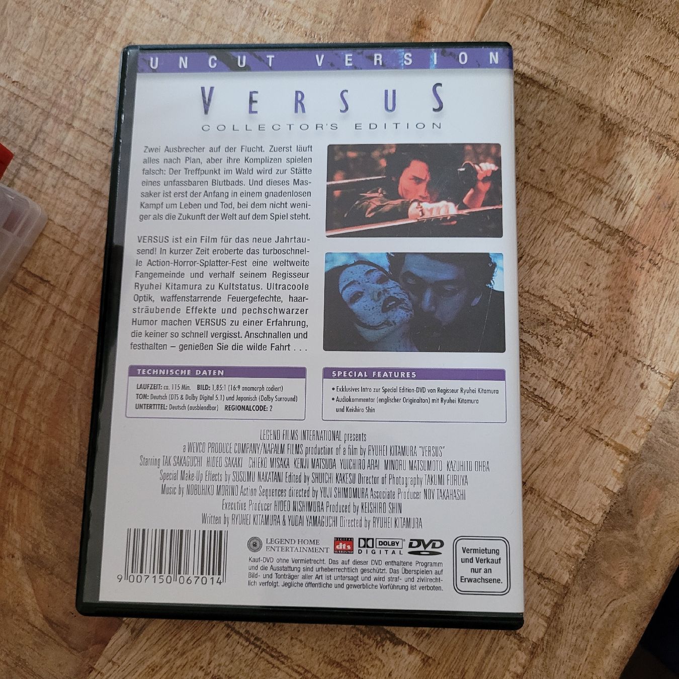 Tutti i DVDs: Versus uncut dvd collector's edition – Usato da Volketswil venduto da uffdu 1