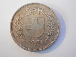 5 Fr. 1931 silber
