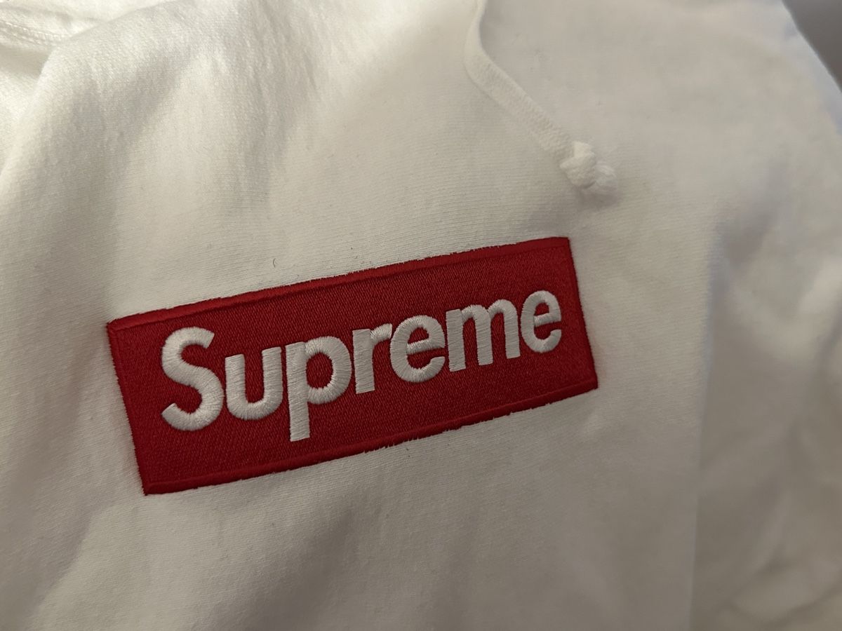 Maglioni & Felpe: Supreme Box Logo Hoodie Weiß Rot - Größe Medium, Winter – Usato da Bern venduto da pablito01 2