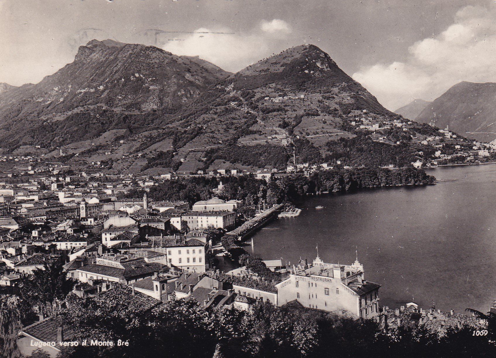 Cartoline postali: Ansichtskarte Lugano verso il Monte Bré – Usato da Birsfelden venduto da chr_yq2g