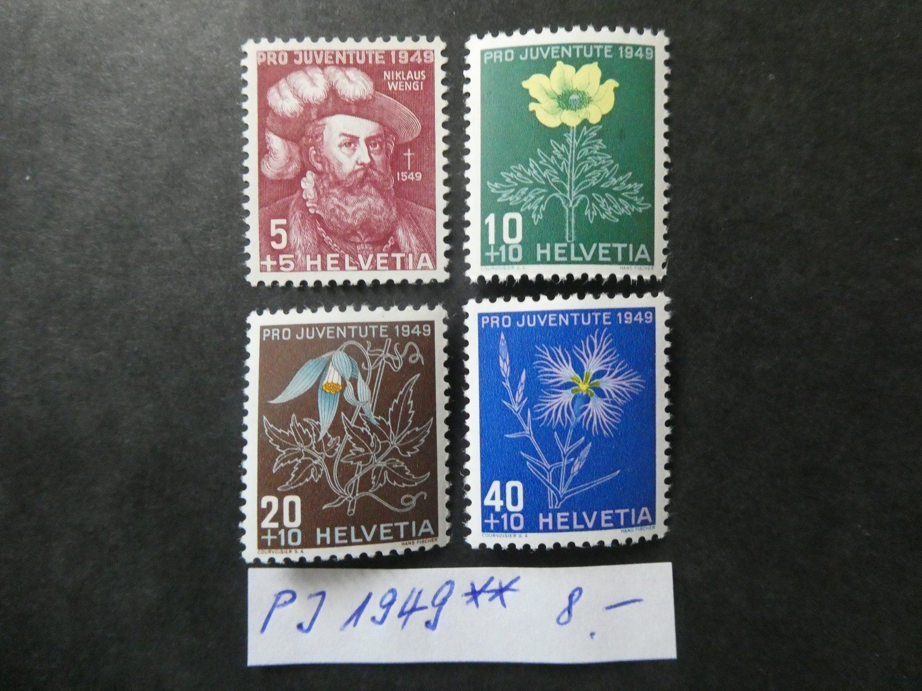 Tutti i francobolli: Pro Juventute 1949 postfrisch – Usato da Lausen venduto da Herbamare01
