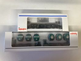Märklin H0 4867 Schwerlast DRG und 48944 Behälter DB