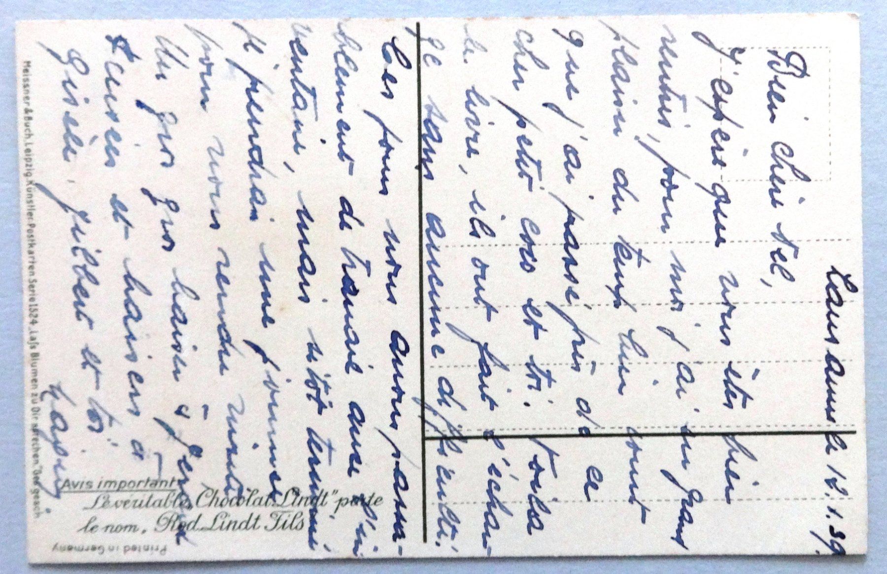 Cartoline postali: Bouquet de fleurs et noisettes – Usato da Fétigny venduto da Billy2miny 1