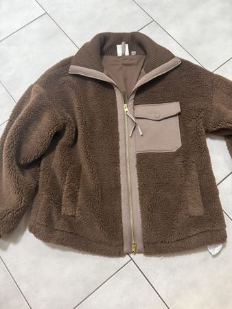 Varley Fleecejacke braun mit Reissverschluss Grösse M