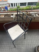 2 Gartenstühle Metall mit Sitzpolster gebraucht