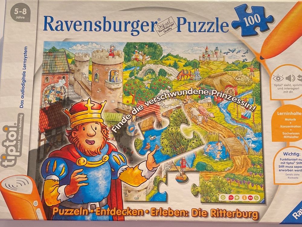 Compi di puzzle impostati con animali da fattoria dei cartoni animati