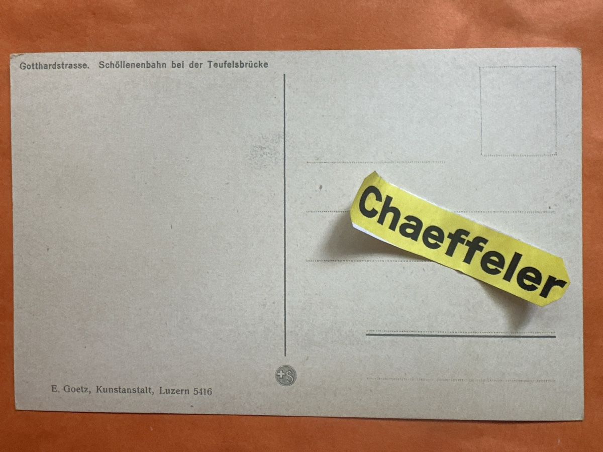 Cartoline postali: Originale alte Ansichtskarte Gotthard Schöllenenbahn  – Usato da Zürich venduto da Chaeffeler 1