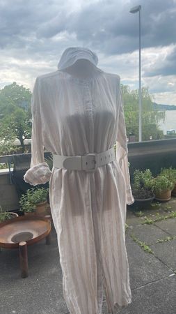 Sommerliches Leinenkleid ohne Gürtel - Grösse 38