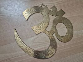 Grosses OM Zeichen, Messing, 27cm, neu
