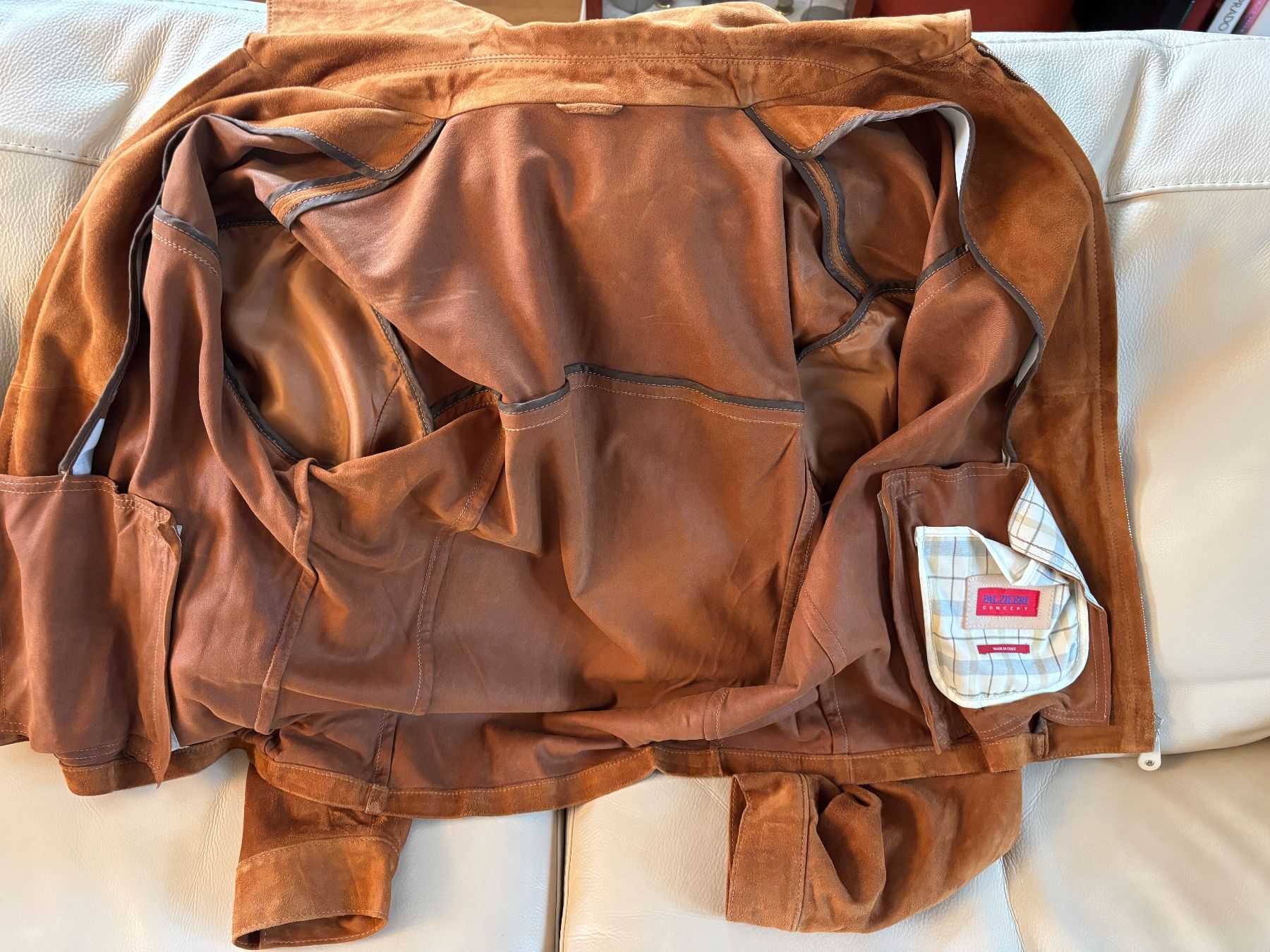 Blouson Daim caramel Pal Zileri L Portée 1 fois-parfait état (Neu und ...