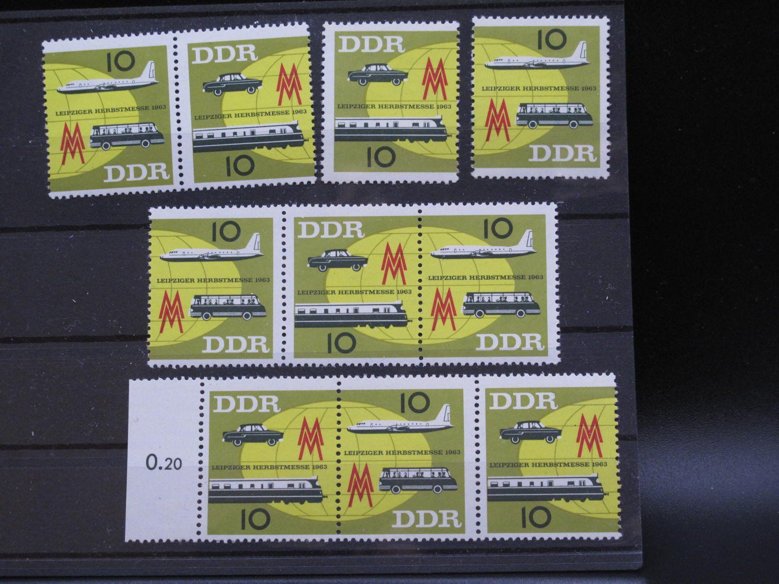 Alle Briefmarken: DDR 1963 Herbstmesse variationen** – Gebraucht aus Wil SG von fva01