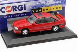 Opel Omega 3000 Phase I 1987-1990 rot / schwarz     1:43