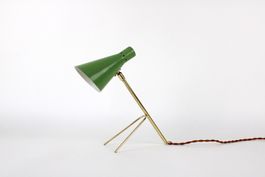 Grüne 50er Jahre Tischleuchte 