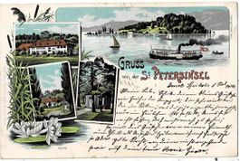 Gruss aus den Peterinseln  1900 mit Upu marke