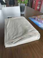 Beige Flauschdecke ca. 145x195cm