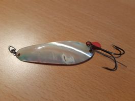 Alte antike vintage Lemax Perlmuttspange Länge 75mm